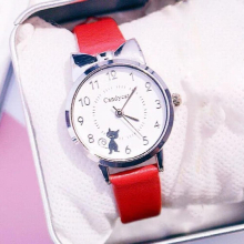 Kids Watches Students Children Pink Watch Girls Child Hours Cat Quartz Wristwatch Girl Gift Clocks kids watches
