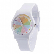 Colorful Orange Dial Women Water Resistant Sports Jelly Watch Women Transparent Watches for Lady Girls Watch