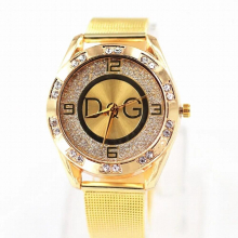 Watch DQG Crystal Quartz Female Watch Silver Stainless Steel Ladies Dress Watch Zegarek Damski