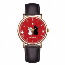 Watches Women Ladies Lovely Cat Clock Wristwatch Leather Watchband Quartz Gift For Girlfriend Montre Femme