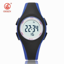 Watch for Girl Women Sport digital LCD Watch 50M Diving Purple silicone strap cartoon Children wristwatch Kid Gift