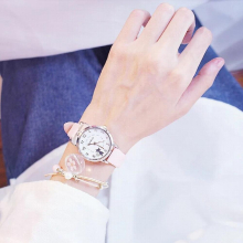 Kids Horloges Studenten Kinderen Roze Horloge Meisjes Lederen Kind Uur Zwarte Kat Quartz Horloge Meisje Gift Klokken