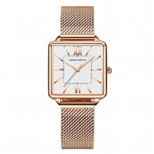 Stainless Steel Bracelet Water Resistant Square Face Stainless Steel Watch for Girls Stylish