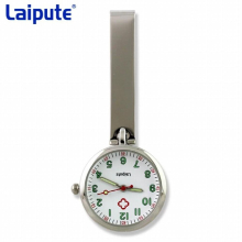 Name Laser Good Polished Pin Brooch Pocket Watch Stainless Steel Lapel Luminescent Fob Nurse Watch