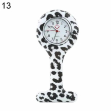 Casual Silicone Nurse Watch Multicolor Pattern Arabic Numerals Round Dial Silicone Nurses Brooch Tunic Fob Watches Pocket Watch?