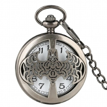 Quartz Theme Quartz Pocket Watch Boys Xmas Retro Punk Pocket Clock Chain Pendant Watches