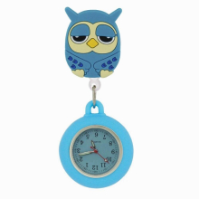 Lovely Animals Kids Children Boys Girls Cartoon Hang Bags Pocket Watches Students Nurse Doctor Retractable Clips Watch Clock