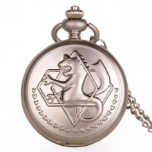 Silver Vintage Alchemist Quartz Pocket Watch Necklace Childrens Birthday Memorial Gift Pendant Clock Boys Girls