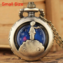 The Little Prince Quartz Pocket Watch Planet Universe Face Necklace Chain Kids Children Birthday Xmas