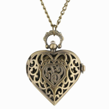 Special Love Heart Pocket Watch Women Chain Clock Necklace Chain Quartz Pendant Watch Valentine Gift orologio da taschino