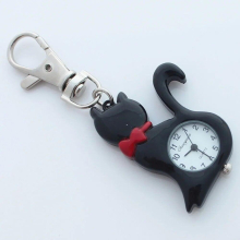 Lovely Colorful Cat Quartz Watch Kry Ring Chains Necklace Watches Kids Gift Girls Boy Watch Watch