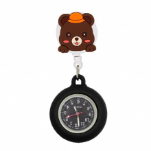 Retractable Penda Pig Cow Lovely Cartoon Animals Kids Children Students Bag Hang Watch Hospital Nurse Doctor Pocket Gift Watches