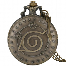 Japanese Anime Theme Quartz Pocket Watch Vintage Bronze Pendant Watch Punk Retro Necklace Clock Student Boy Girls