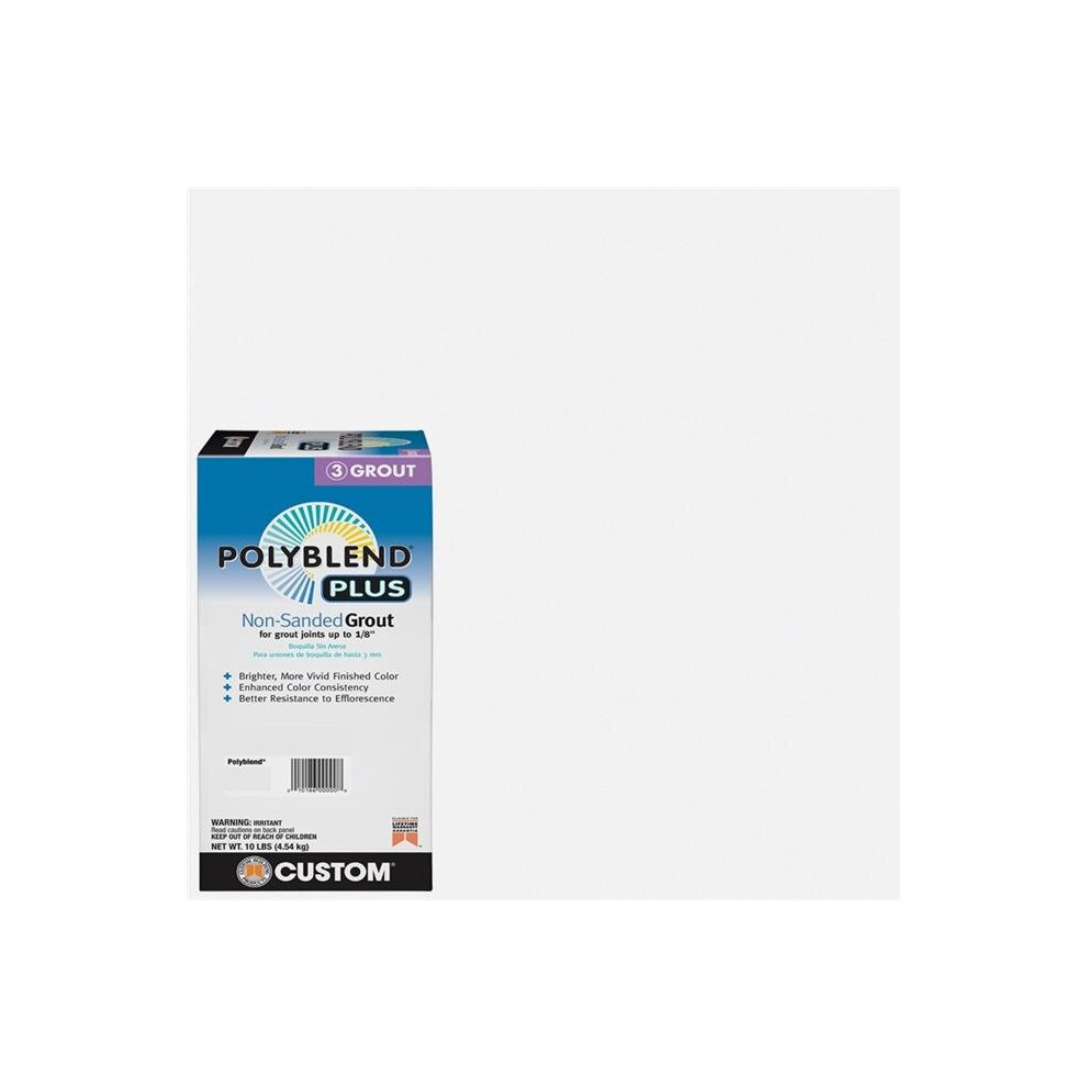10 lbs Polyblend Plus Indoor & Outdoor Arctic Non-Sanded Grout, White