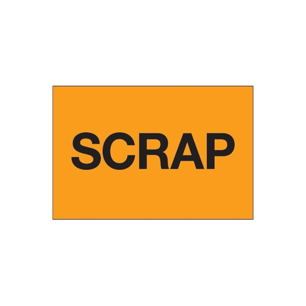 2 x 3 in. - Scrap Fluorescent Orange Labels - Roll of 500-image-OPC-PCY9QGM-NEW