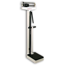 Cardinal Scale-Detecto 10.5 in. X 14.5 in. Platform Eye Level Physician Scale 400 Lb X 4 Oz with Height Rod and Hand Post