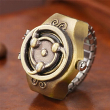 Vintage Japanese Anime Theme Elastic Band Ring Watches Quartz Finger Watch Accessory Jewelry