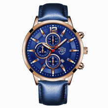 Mens Sports Watches for Men Business Casual Stainless Steel Quartz Wristwatch Calendar Luminous Clock Leather Watch