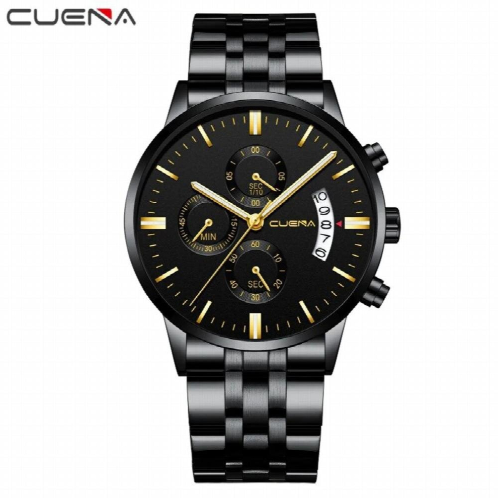 Military Watches Men Stainless Steel Band Waterproof Quartz Wristwatch Chronograph Clock Male Sports Watch-image-OPC-PCYB2RV-NEW