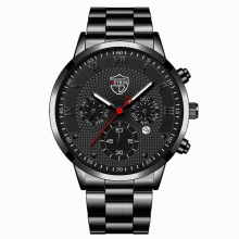 Arrival Explosive Stainless Steel Mens Watch Mens Luminous Calendar Quartz Watch Relojes Para Hombre