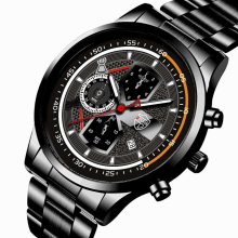 watch for men luminous watch men stainless steel quartz watch relogio masculino