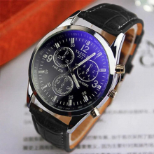 Mens Watches Leather Strap Ray Quartz Wrist Watch Men Male Business Casual Clock Relogio Masculino Drop