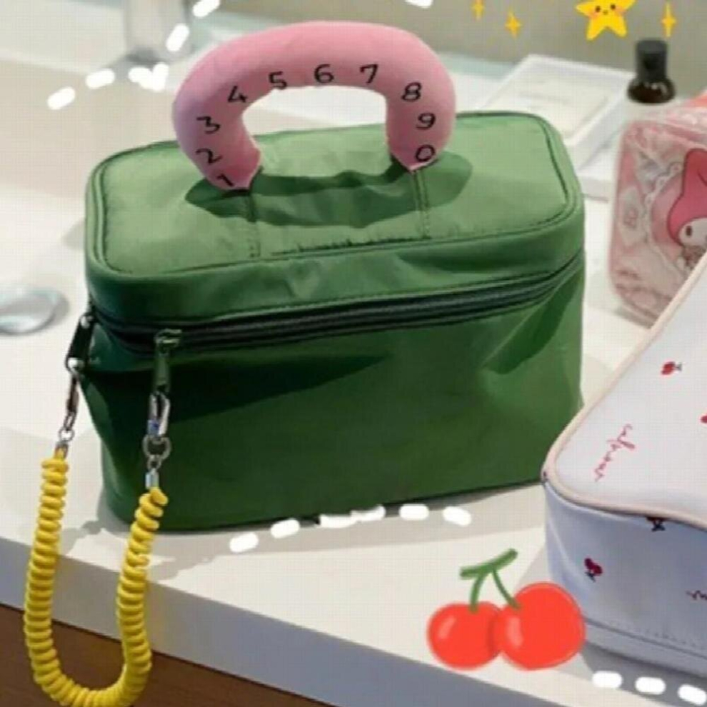 Multicoloured High Nylon Waterproof Small Square Bag Tote Bag Large Capacity Cosmetic Bag Zipper Bag