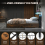 Costway Double Size Bed Frame Metal Bed Platform LED Light Headboard & 4 Storage Drawers 6