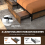 Costway Double Size Bed Frame Metal Bed Platform LED Light Headboard & 4 Storage Drawers 4