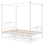 Costway Double Size Metal Canopy Bed Frame 4-Poster Modern Platform Wooden Slat Support 1
