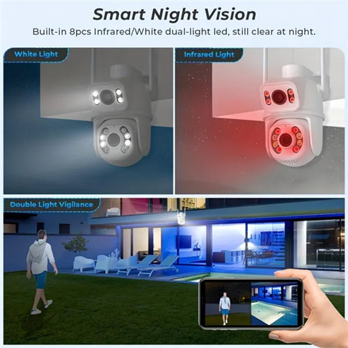 Security Camera Dual Lens 2.4ghz Wireless IP Camera Video Surveillance 1