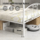 Costway Double Size Metal Canopy Bed Frame 4-Poster Modern Platform Wooden Slat Support 5