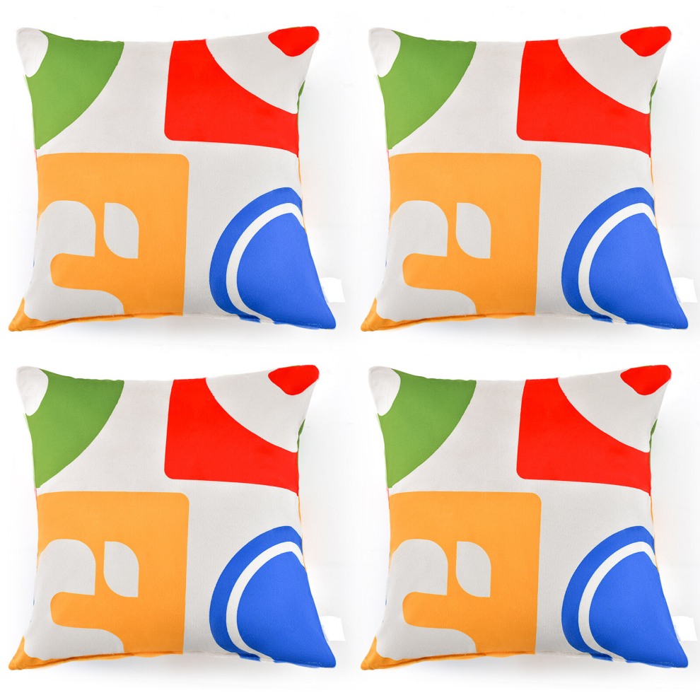 Set of 4 Decorative Throw Pillow Soft Velvet Covered Couch Pillow Double-Side