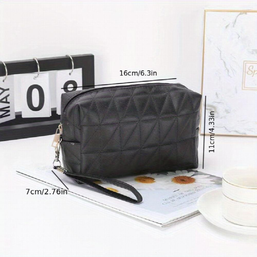 Portable PU Leather Toiletry Bag Cosmetic Bag Waterproof Travel Storage Bag-image-OPC-PCYBGGV-NEW