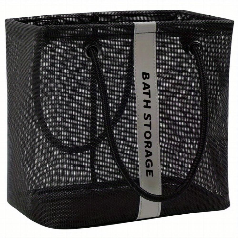 1pc Toiletry Bag Wash Bag Bath Bag For Swimming Large Capacity Swimsuit Bag Bath Basket Portable Beach Bag Comestic Bag Handbag Transparent Mesh Bag-image-OPC-PCYBHDC-NEW