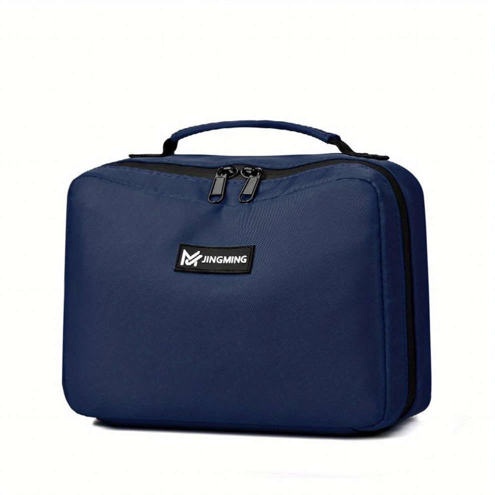 Blue Large Capacity Layer Cosmetic Bag Portable Dry And Wet Separation Dust Proof Storage Bag