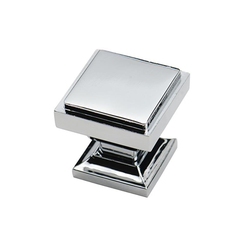 Photos - Furniture Hardware Bellagio Square Knob, Polished Chrome & Crystal GR3215770