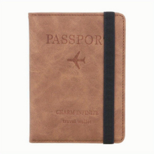 TV00651 RFID Leather Passport Protector – Ultra-thin PU Leather Document Package, Portable Travel Passport Holder