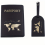 Baggage Tag Plane Boarding Pass PU Spot Leather Map Passport Protection 1