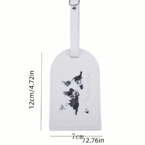 Baggage Tag Plane Boarding Pass PU Spot Leather Map Passport Protection 2
