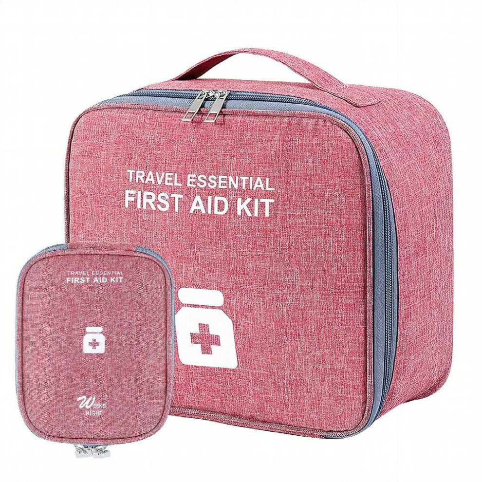 Multicoloured 2 Pcs Medicine Bag Large Medical Emergency Bag Empty First Aid Kit For Travel & Home