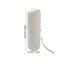 1pc Portable Toothbrush Storage Box Cylinder Mouthwash Cup Brushing Toothbrush Holder For Travel Outdoor Organizer Case
