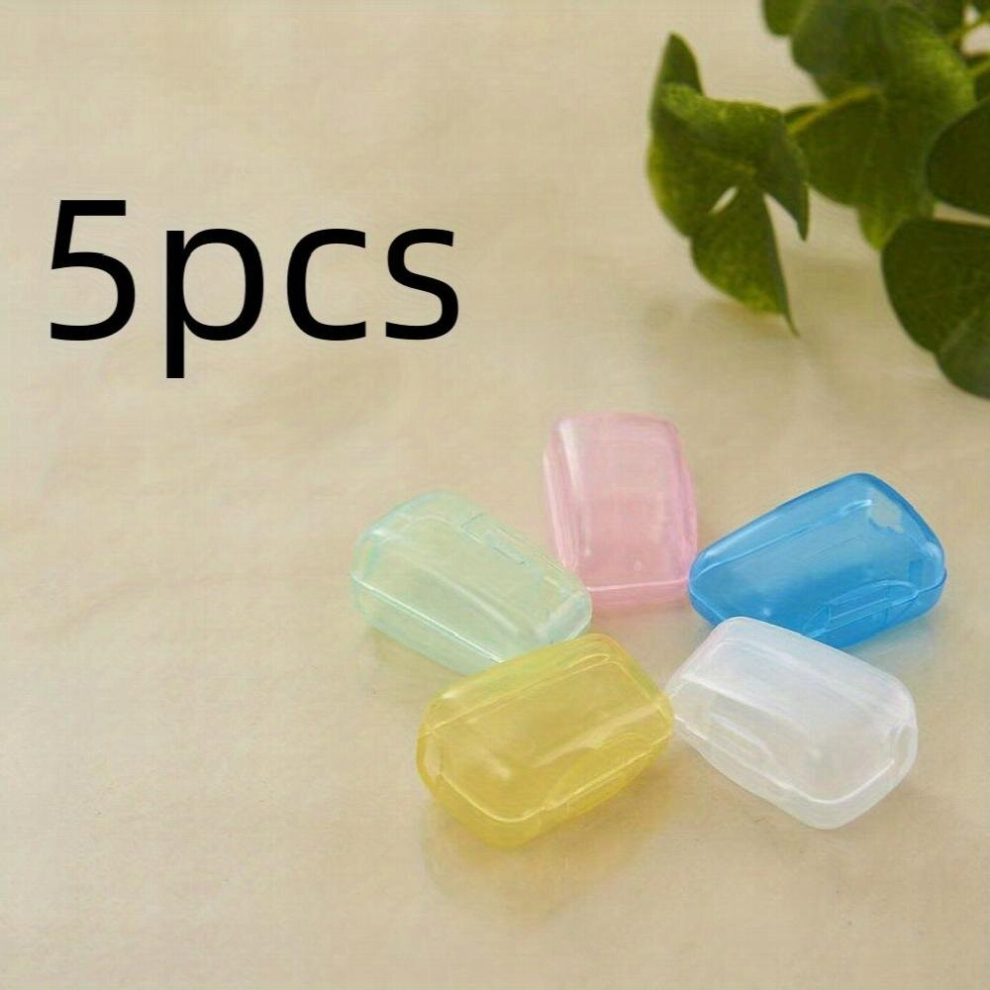 Multicoloured 5Pcs Mixed Toothbrush Protection Cover Convenient Toothbrush Protection Head Toothbrush Dust Cover Travel Accessories