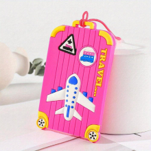 Stylish Print Silicone Tag Portable Reusable Luggage Tag Travel Portable Boarding Tag