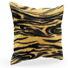 26 x 26 in. Galaxy Animal Faux Fur Luxury Throw Pillow, Yellow