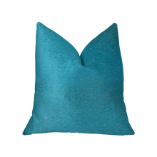 Aquamarine Velvet Turquoise Luxury Throw Pillow, 16 x 16 in.