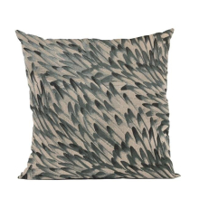 Green & Black Bird Feather Animal Luxury Throw Pillow - 20 x 26 in. Standard Size