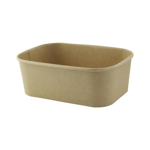 6.8 x 4.8 x 2.2 in. Rectangular Meal Box with Lamination, Kraft