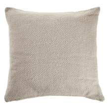 18 x 18 x 18 in. Cream Solid Color Zippered 100 Percent Cotton Throw Pillow - Set of 2