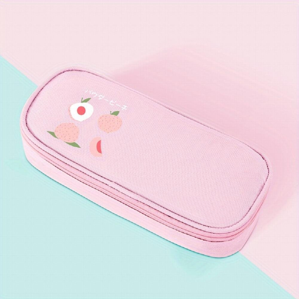 Cartoon Fruit Pattern Storage Pouch Zipper Makeup Bag Lightweight Travel Versatile Bag